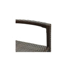 2 Pcs Brown Poly Rattan Bar Stools
