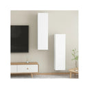 2 Pcs Cabinets White Chipboard
