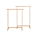 2 Pcs Clothes Racks Solid Oak Wood