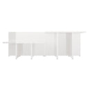 2 Pcs Coffee Tables High Gloss White Chipboard