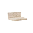 2 Pcs Cotton Pallet Floor Cushions Beige