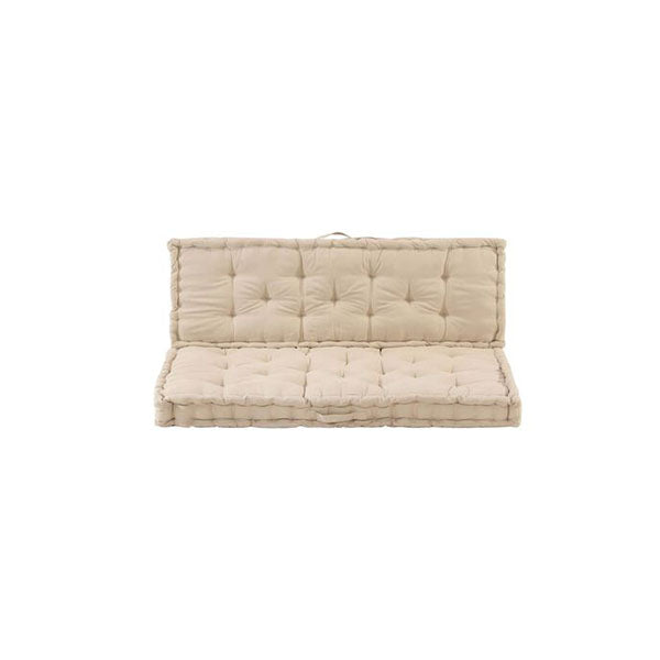 2 Pcs Cotton Pallet Floor Cushions Beige