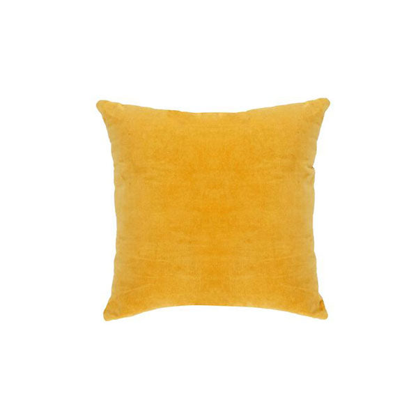2 Pcs Cushions Cotton Velvet 45 X 45 Cm Yellow