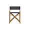 2 Pcs Dark Grey Folding Directors Chairs Bamboo And Fabric