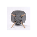 2 Pcs Dsw Dining Chair Fabric Grey
