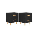 2 Pcs Engineered Wood Bed Cabinet