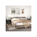 2 Pcs Engineered Wood Bed Cabinet