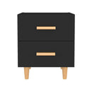 2 Pcs Engineered Wood Bed Cabinet
