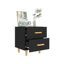 2 Pcs Engineered Wood Bed Cabinet