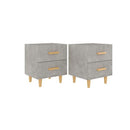 2 Pcs Engineered Wood Bed Cabinet