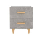 2 Pcs Engineered Wood Bed Cabinet