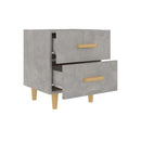 2 Pcs Engineered Wood Bed Cabinet