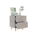 2 Pcs Engineered Wood Bed Cabinet