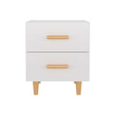 2 Pcs Engineered Wood Bed Cabinet