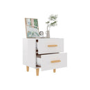 2 Pcs Engineered Wood Bed Cabinet
