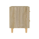2 Pcs Engineered Wood Bed Cabinet