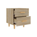 2 Pcs Engineered Wood Bed Cabinet
