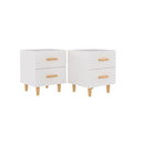 2 Pcs Engineered Wood Bed Cabinet