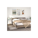 2 Pcs Engineered Wood Bed Cabinet