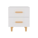 2 Pcs Engineered Wood Bed Cabinet