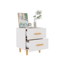 2 Pcs Engineered Wood Bed Cabinet