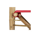 2 Pcs Folding Directors Chairs Red Bamboo And Fabric