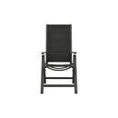 2 Pcs Folding Garden Chairs Aluminium Black And Textilene