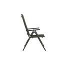 2 Pcs Folding Garden Chairs Aluminium Black And Textilene