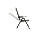 2 Pcs Folding Garden Chairs Aluminium Black And Textilene
