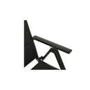 2 Pcs Folding Garden Chairs Aluminium Black And Textilene