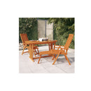 2 Pcs Folding Garden Chairs With Footrests Solid Wood Eucalyptus