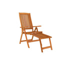 2 Pcs Folding Garden Chairs With Footrests Solid Wood Eucalyptus