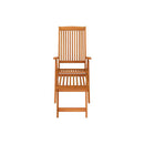 2 Pcs Folding Garden Chairs With Footrests Solid Wood Eucalyptus