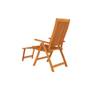 2 Pcs Folding Garden Chairs With Footrests Solid Wood Eucalyptus
