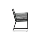 2 Pcs Garden Chairs Black Pvc Rattan
