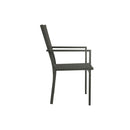 2 Pcs Garden Chairs Textilene And Steel Anthracite And Black