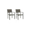 2 Pcs Garden Chairs Textilene And Steel Grey And Anthracite