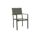 2 Pcs Garden Chairs Textilene And Steel Grey And Anthracite