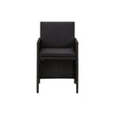 2 Pcs Garden Chairs With Cushions Poly Rattan Black