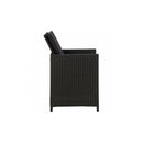 2 Pcs Garden Chairs With Cushions Poly Rattan Black