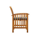 2 Pcs Garden Dining Chairs With Cushions Solid Acacia Wood