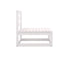 2 Pcs Garden Middle Sofas White Solid Pinewood
