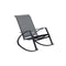 2 Pcs Garden Rocking Chairs Textilene Dark Grey