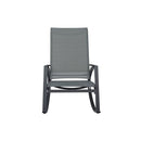 2 Pcs Garden Rocking Chairs Textilene Dark Grey