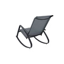 2 Pcs Garden Rocking Chairs Textilene Dark Grey