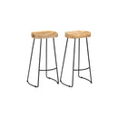 2 Pcs Gavin Bar Stools Solid Mango Wood