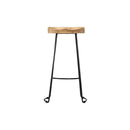2 Pcs Gavin Bar Stools Solid Mango Wood