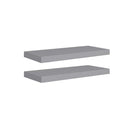 2 Pcs Grey Floating Wall Shelves