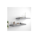 2 Pcs Grey Floating Wall Shelves