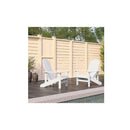 2 Pcs Hdpe White Garden Adirondack Chairs